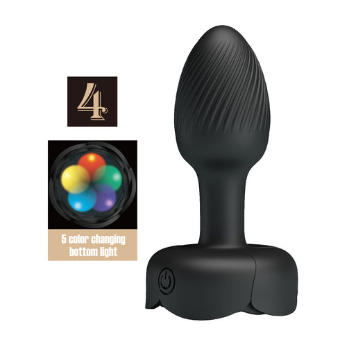 Olman – Vibrating Anal Plug with 5-Color Light